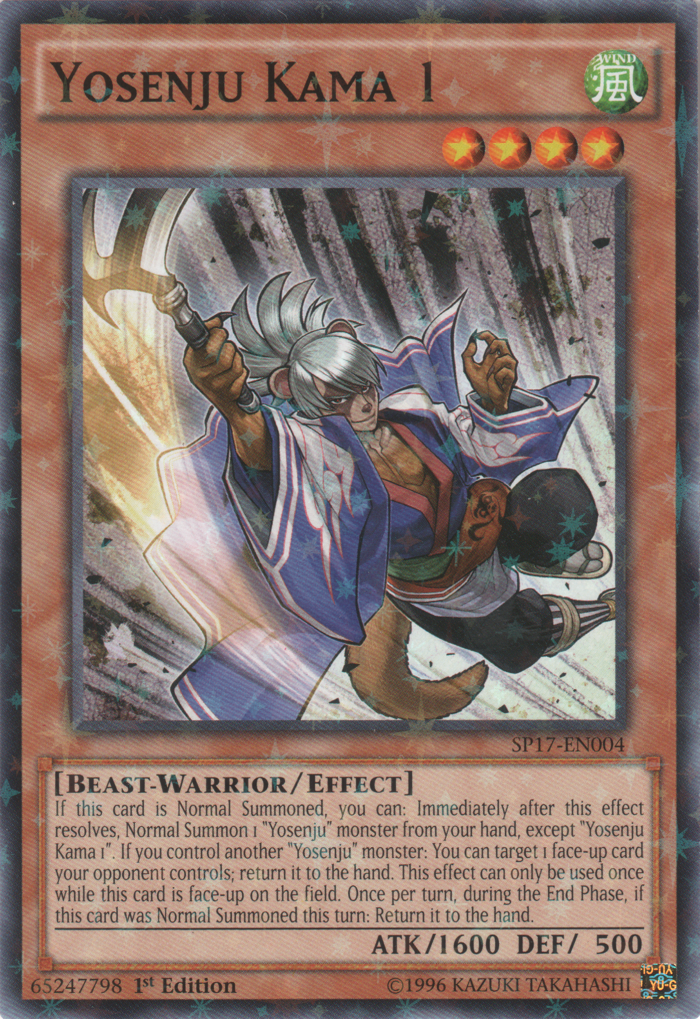 Yosenju Kama 1 (Starfoil) [SP17-EN004] Starfoil Rare | Jomio and Rueliete's Cards and Comics