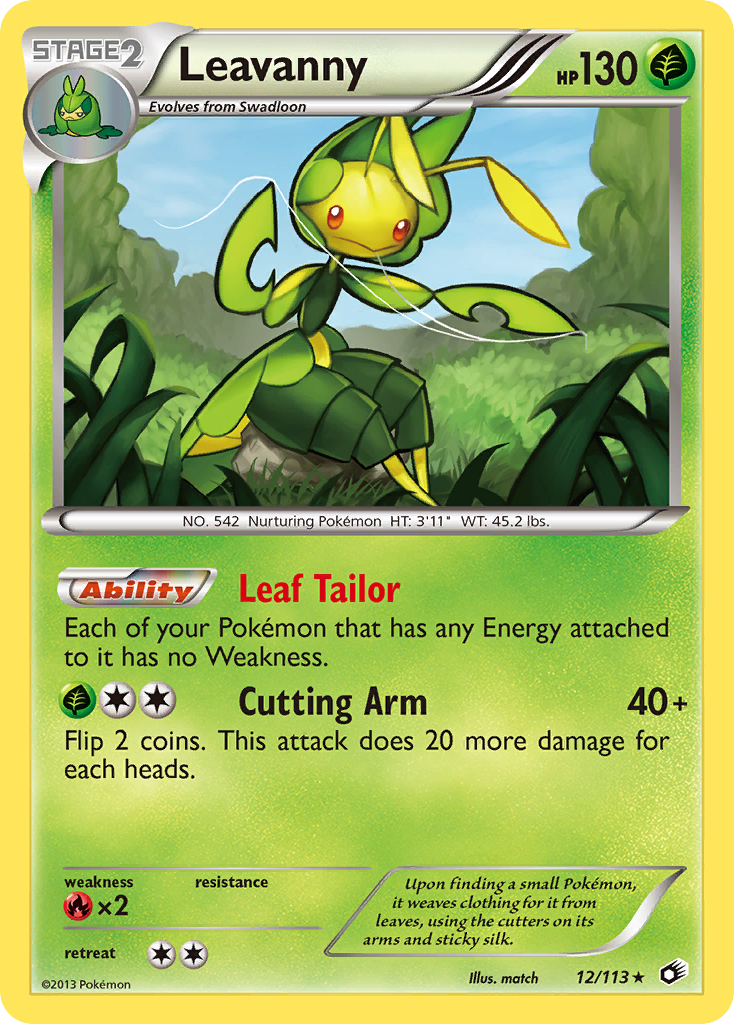 Leavanny (12/113) [Black & White: Legendary Treasures] | Jomio and Rueliete's Cards and Comics