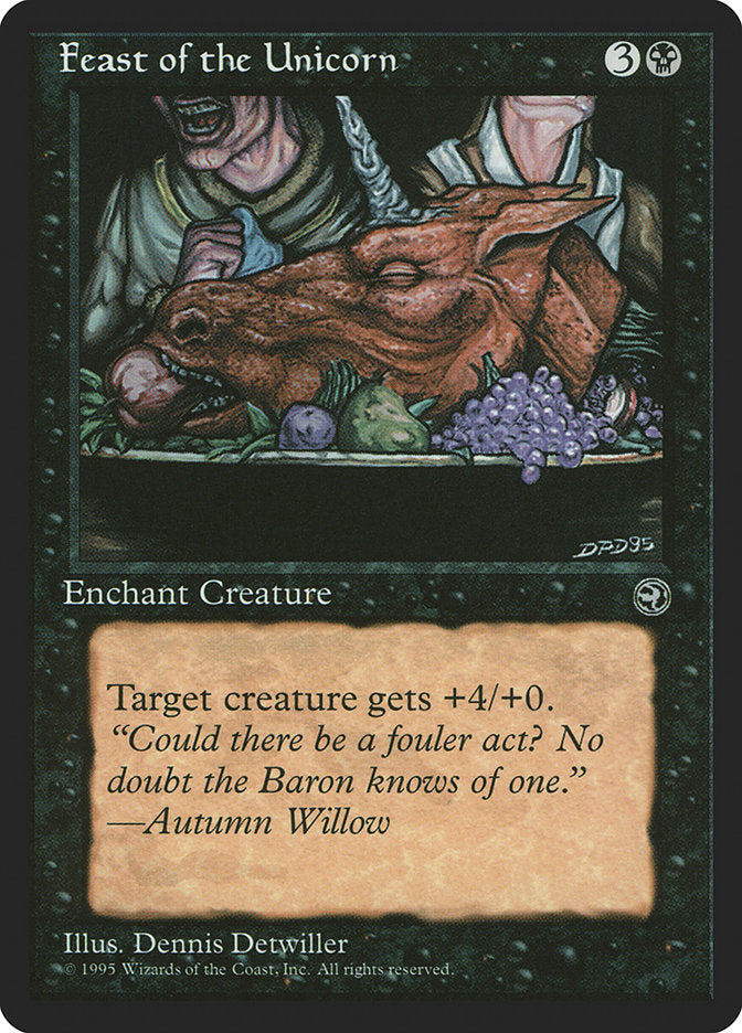 Feast of the Unicorn (Autumn Willow Flavor Text) [Homelands] | Jomio and Rueliete's Cards and Comics