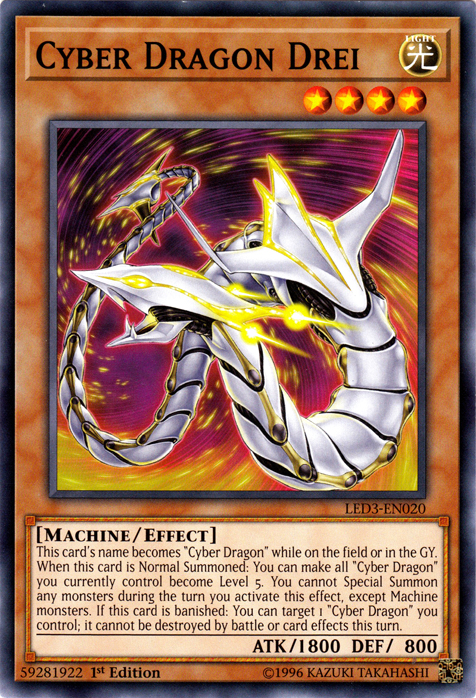 Cyber Dragon Drei [LED3-EN020] Common | Jomio and Rueliete's Cards and Comics