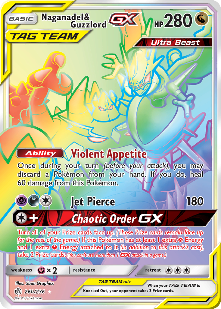Naganadel & Guzzlord GX (260/236) [Sun & Moon: Cosmic Eclipse] | Jomio and Rueliete's Cards and Comics
