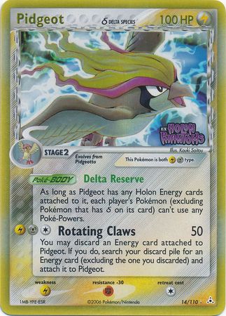 Pidgeot (14/110) (Delta Species) (Stamped) [EX: Holon Phantoms] | Jomio and Rueliete's Cards and Comics