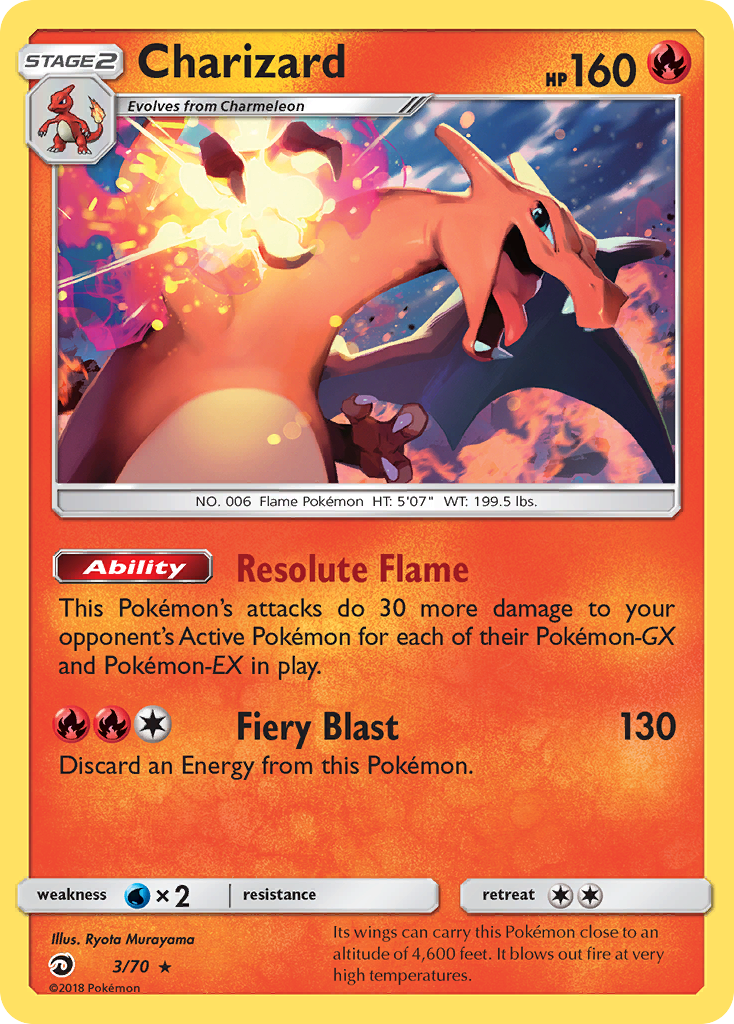 Charizard (3/70) [Sun & Moon: Dragon Majesty] | Jomio and Rueliete's Cards and Comics