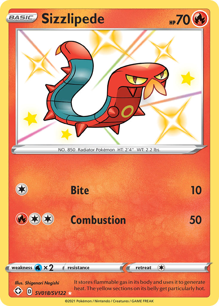 Sizzlipede (SV018/SV122) [Sword & Shield: Shining Fates] | Jomio and Rueliete's Cards and Comics