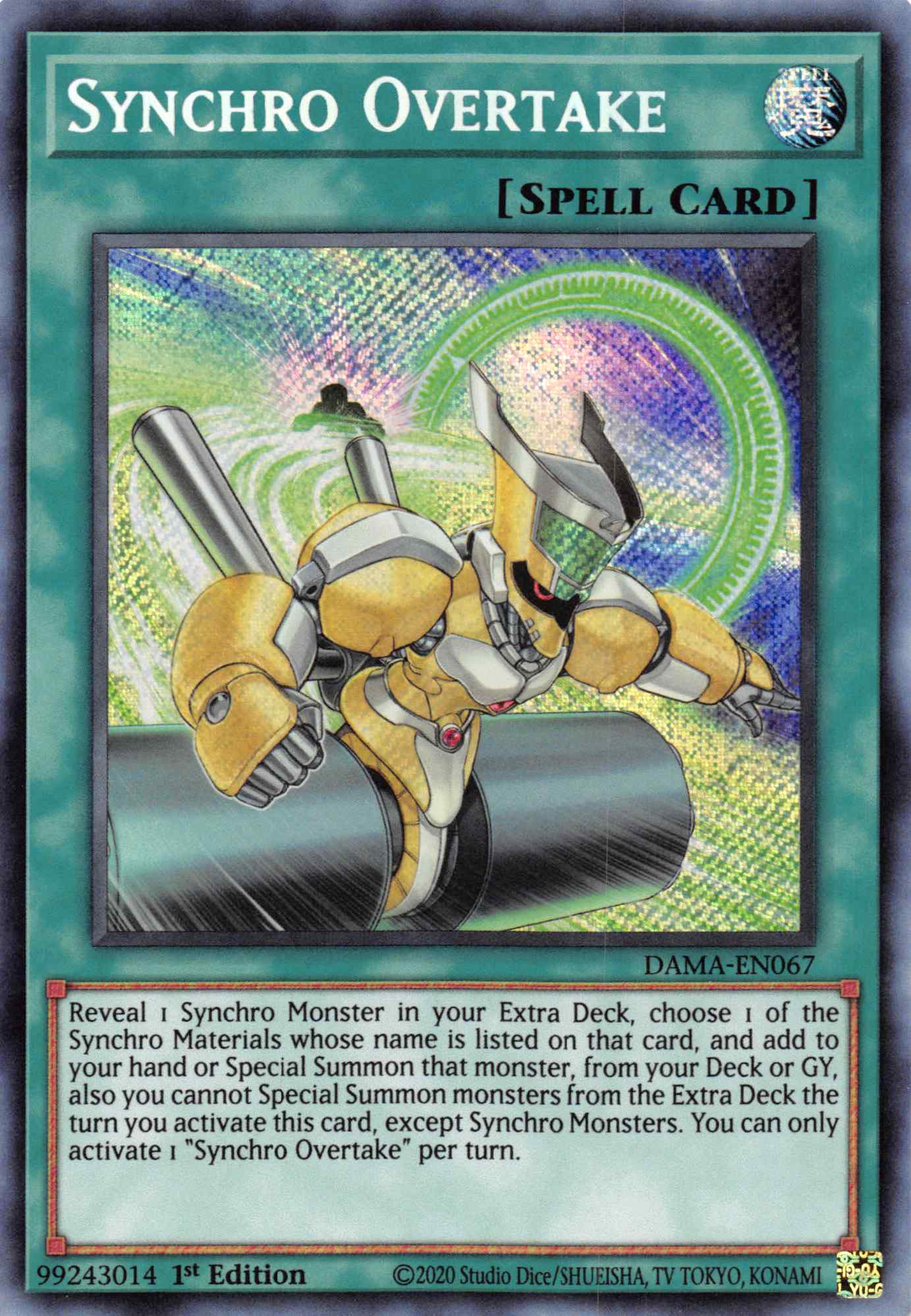 Synchro Overtake [DAMA-EN067] Secret Rare | Jomio and Rueliete's Cards and Comics