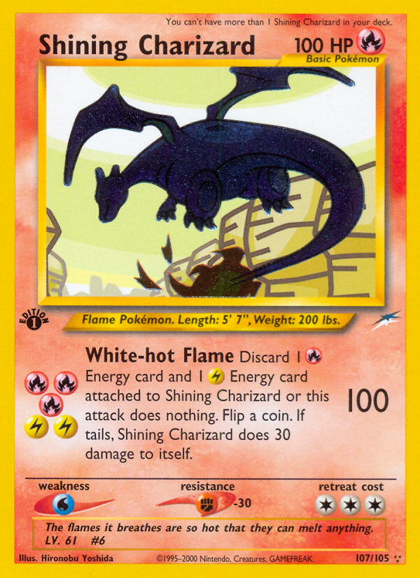 Shining Charizard (107/105) [Neo Destiny 1st Edition] | Jomio and Rueliete's Cards and Comics