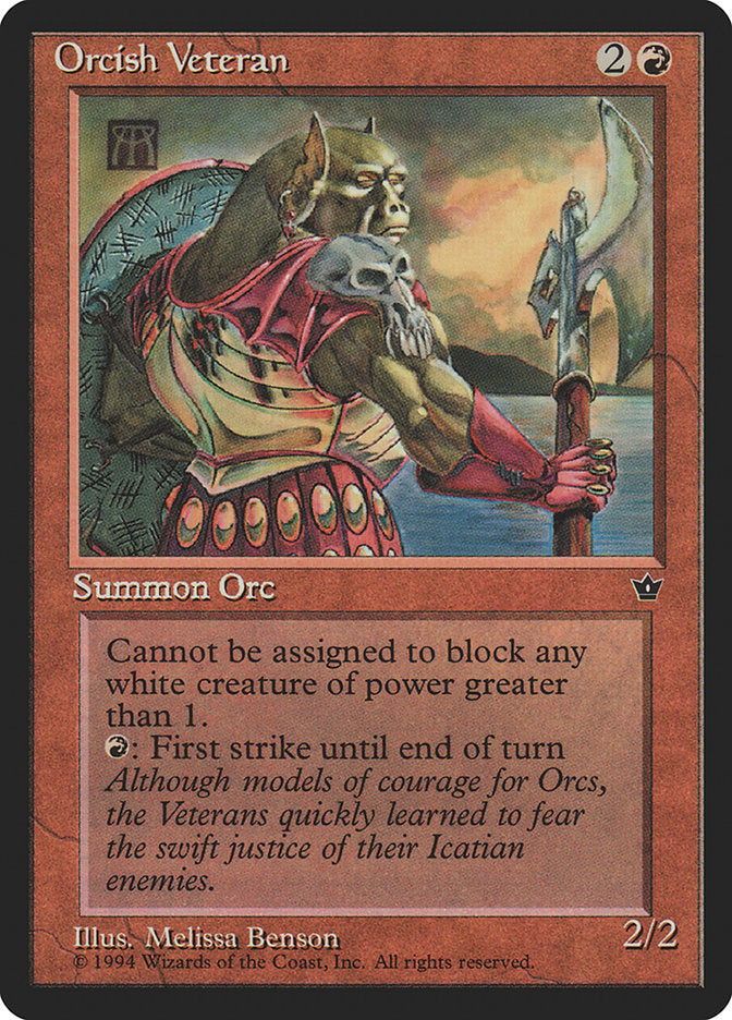 Orcish Veteran (Melissa A. Benson) [Fallen Empires] | Jomio and Rueliete's Cards and Comics