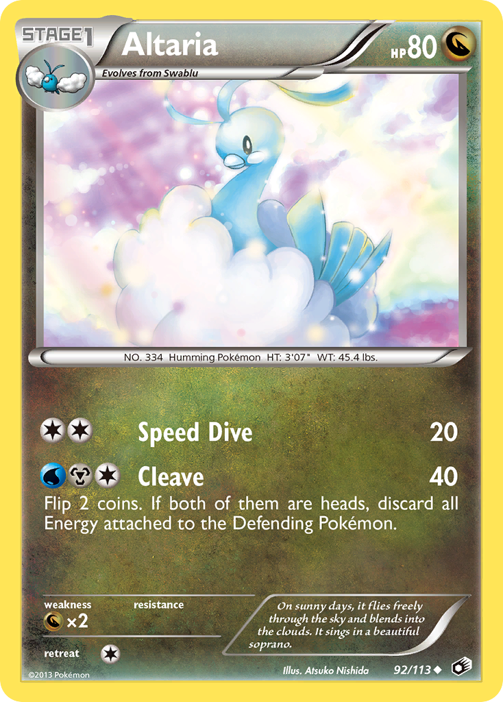 Altaria (92/113) [Black & White: Legendary Treasures] | Jomio and Rueliete's Cards and Comics