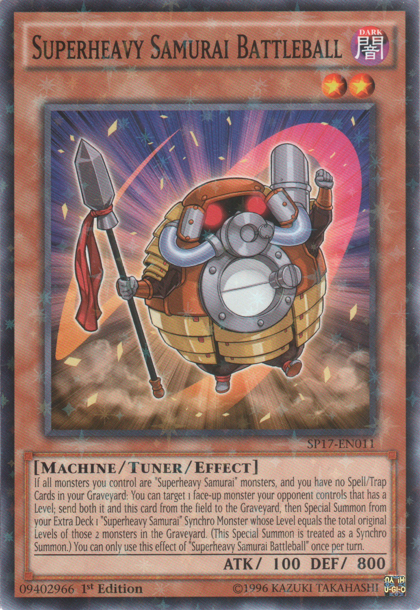 Superheavy Samurai Battleball (Starfoil) [SP17-EN011] Starfoil Rare | Jomio and Rueliete's Cards and Comics
