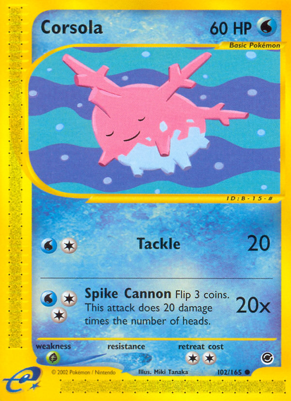 Corsola (102/165) [Expedition: Base Set] | Jomio and Rueliete's Cards and Comics