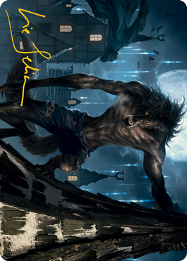 Stalking Predator Art Card (Gold-Stamped Signature) [Innistrad: Midnight Hunt Art Series] | Jomio and Rueliete's Cards and Comics