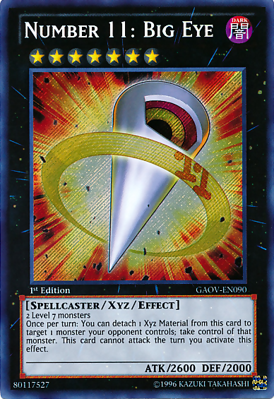 Number 11: Big Eye [GAOV-EN090] Secret Rare | Jomio and Rueliete's Cards and Comics