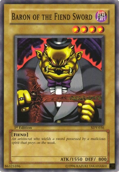 Baron of the Fiend Sword [SDY-036] Common | Jomio and Rueliete's Cards and Comics