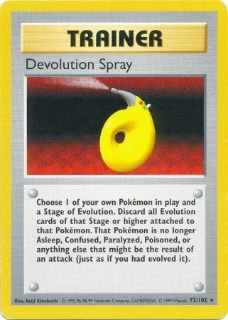 Devolution Spray (72/102) [Base Set Shadowless Unlimited] | Jomio and Rueliete's Cards and Comics