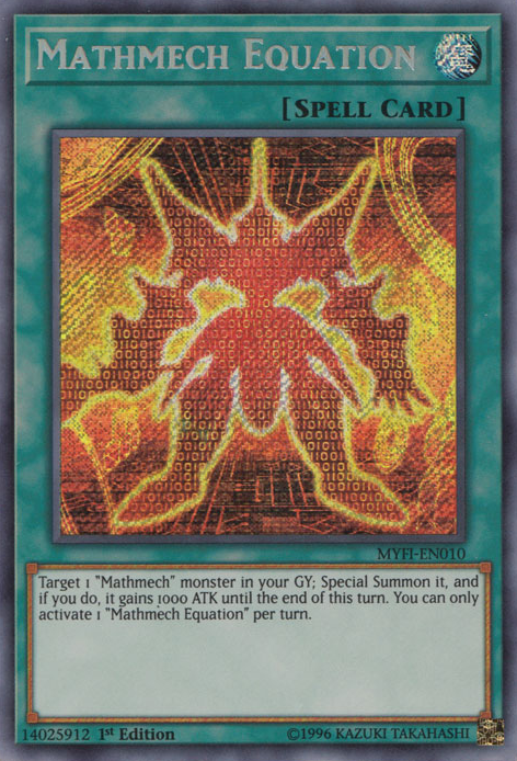 Mathmech Equation [MYFI-EN010] Secret Rare | Jomio and Rueliete's Cards and Comics