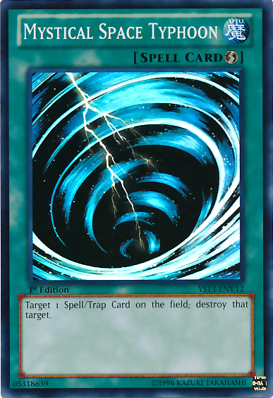 Mystical Space Typhoon [YS13-ENV12] Super Rare | Jomio and Rueliete's Cards and Comics
