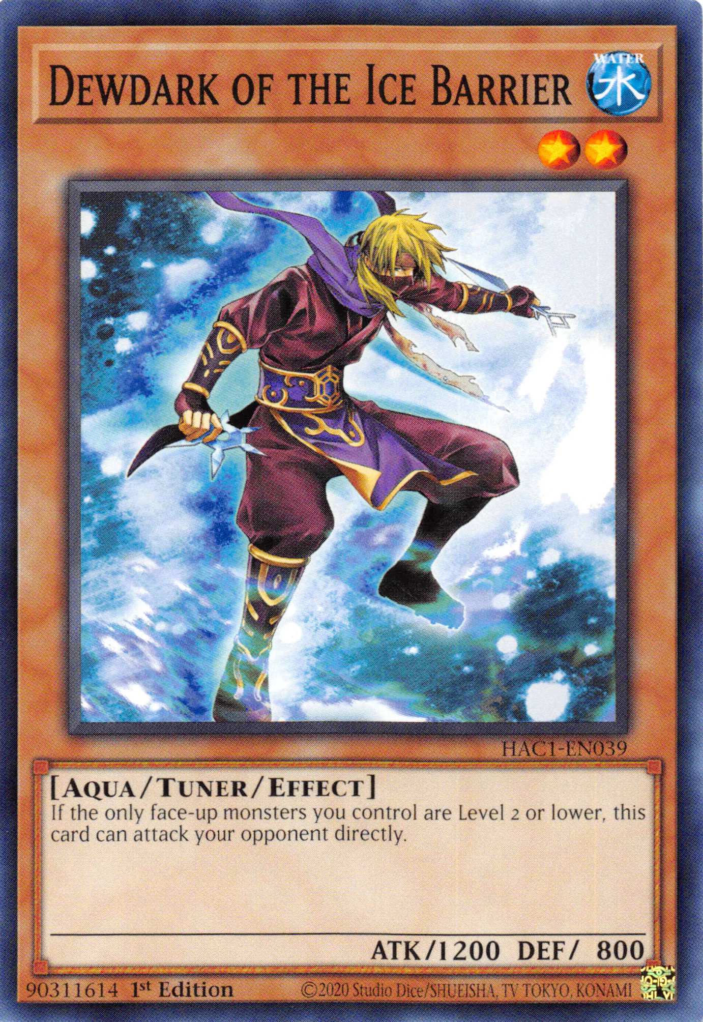 Dewdark of the Ice Barrier (Duel Terminal) [HAC1-EN039] Parallel Rare | Jomio and Rueliete's Cards and Comics