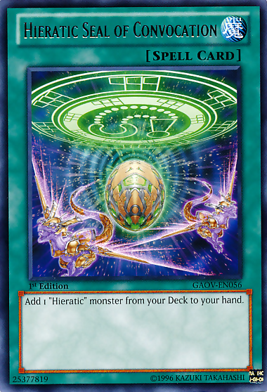Hieratic Seal of Convocation [GAOV-EN056] Rare | Jomio and Rueliete's Cards and Comics
