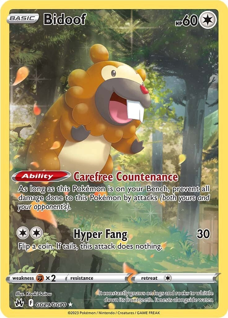 Bidoof (GG29/GG70) [Sword & Shield: Crown Zenith] | Jomio and Rueliete's Cards and Comics