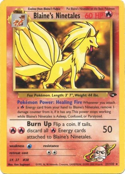 Blaine's Ninetales (21/132) [Gym Challenge Unlimited] | Jomio and Rueliete's Cards and Comics