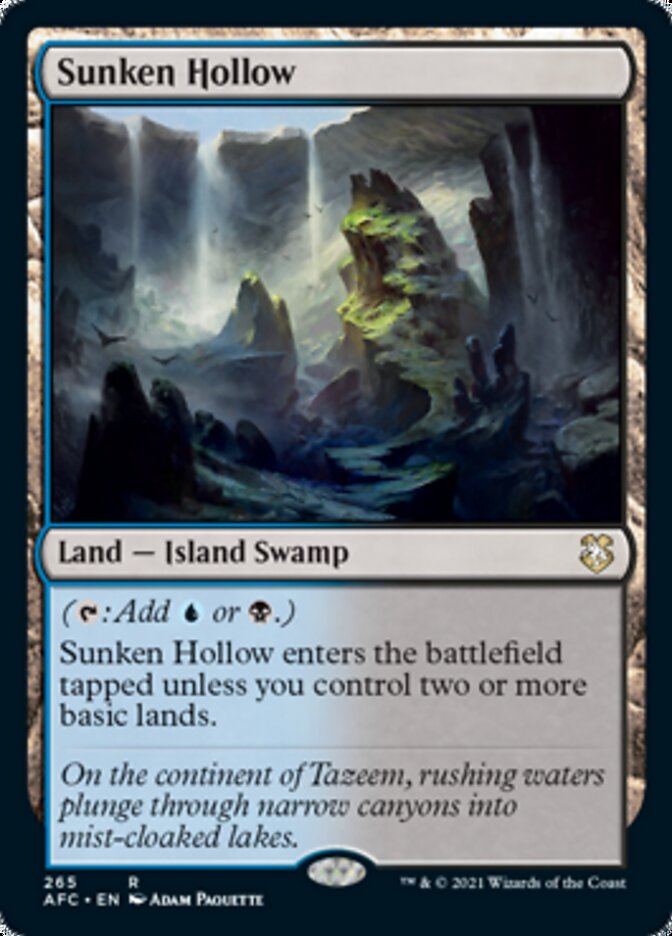 Sunken Hollow [Dungeons & Dragons: Adventures in the Forgotten Realms Commander] | Jomio and Rueliete's Cards and Comics