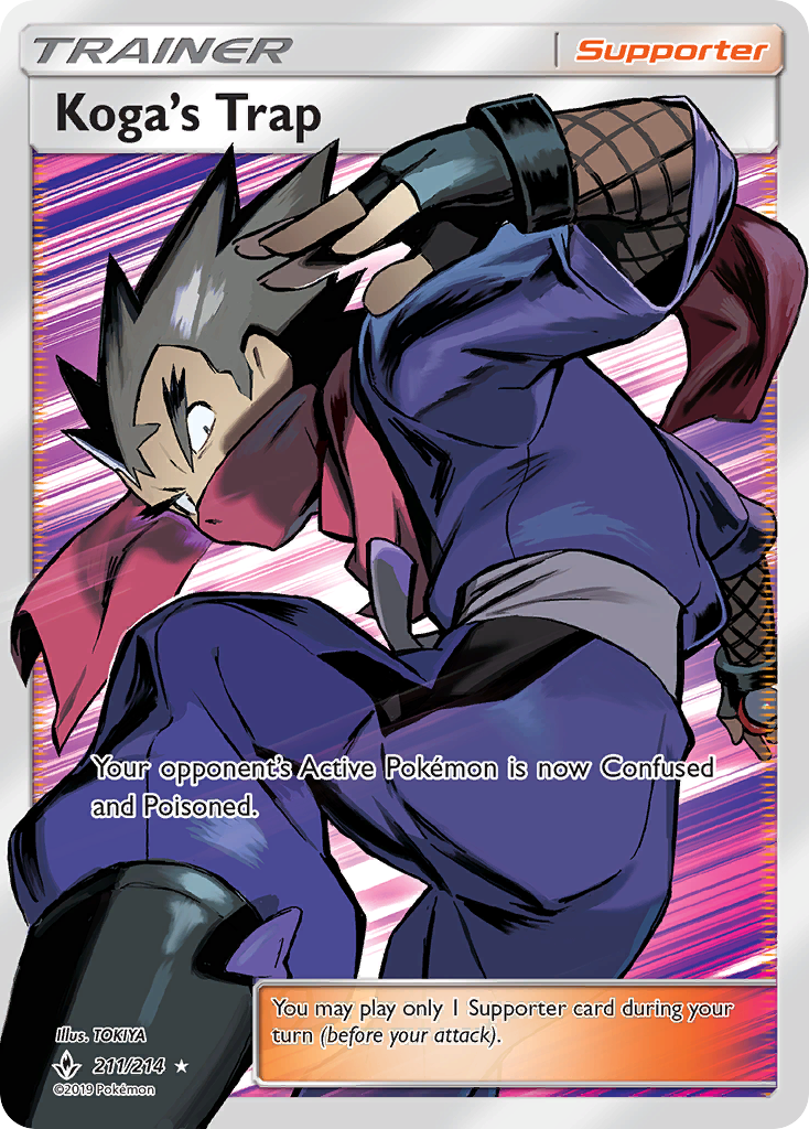 Koga's Trap (211/214) [Sun & Moon: Unbroken Bonds] | Jomio and Rueliete's Cards and Comics
