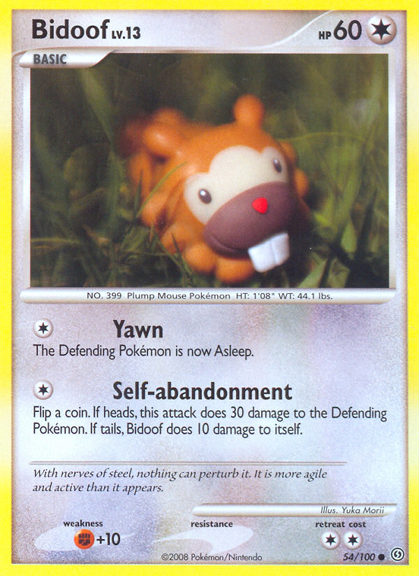Bidoof (54/100) [Diamond & Pearl: Stormfront] | Jomio and Rueliete's Cards and Comics