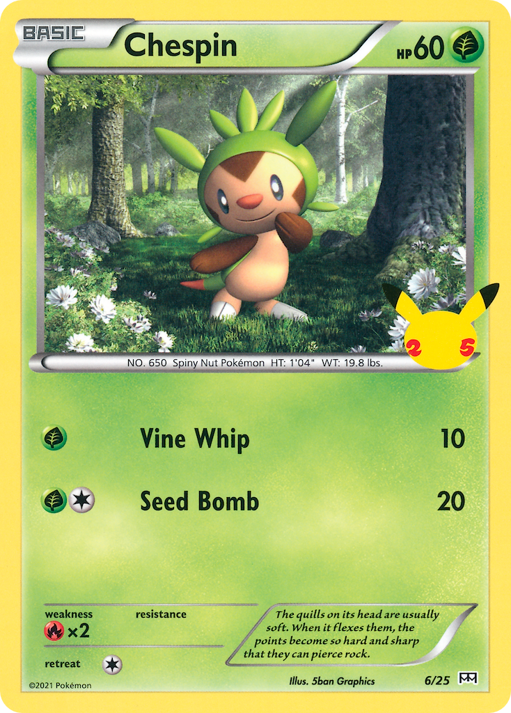 Chespin (6/25) [McDonald's 25th Anniversary] | Jomio and Rueliete's Cards and Comics