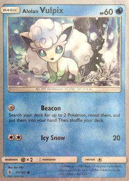 Alolan Vulpix (21/145) (Infinite Force - Diego Cassiraga) [World Championships 2017] | Jomio and Rueliete's Cards and Comics