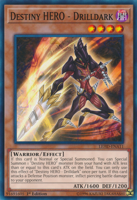 Destiny HERO - Drilldark [LEHD-ENA11] Common | Jomio and Rueliete's Cards and Comics