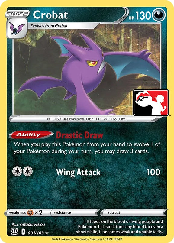 Crobat (091/163) [Prize Pack Series One] | Jomio and Rueliete's Cards and Comics