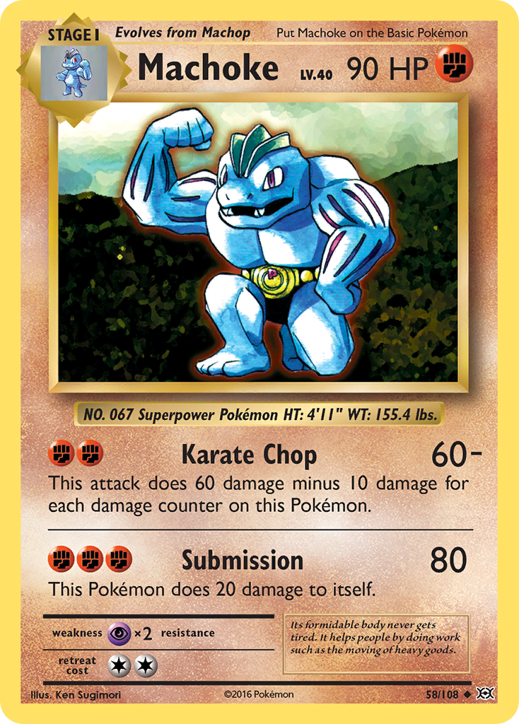 Machoke (58/108) [XY: Evolutions] | Jomio and Rueliete's Cards and Comics