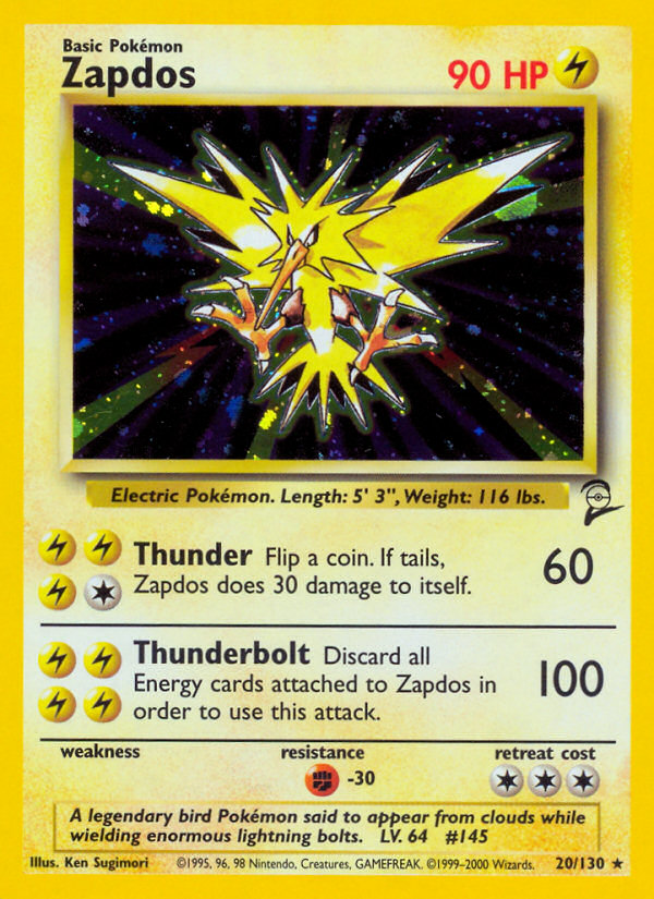 Zapdos (20/130) [Base Set 2] | Jomio and Rueliete's Cards and Comics