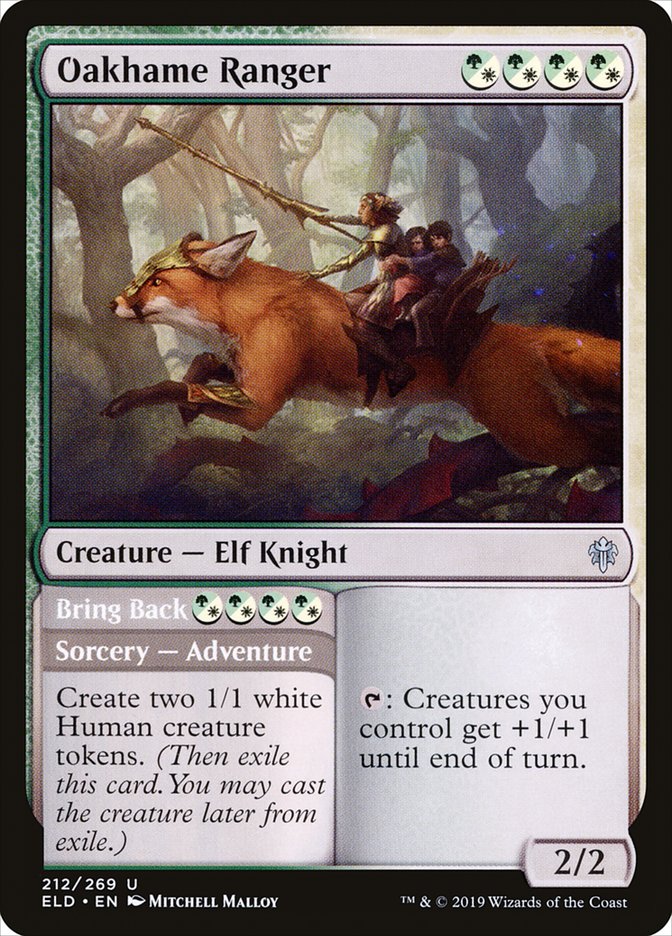 Oakhame Ranger // Bring Back [Throne of Eldraine] | Jomio and Rueliete's Cards and Comics