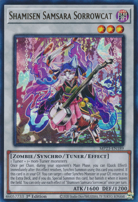 Shamisen Samsara Sorrowcat [MP23-EN189] Ultra Rare | Jomio and Rueliete's Cards and Comics