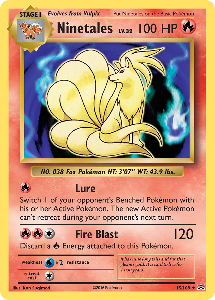 Ninetales (15/108) [XY: Evolutions] | Jomio and Rueliete's Cards and Comics