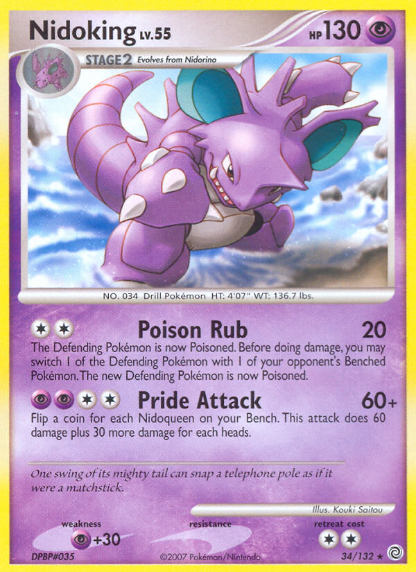 Nidoking (34/132) [Diamond & Pearl: Secret Wonders] | Jomio and Rueliete's Cards and Comics