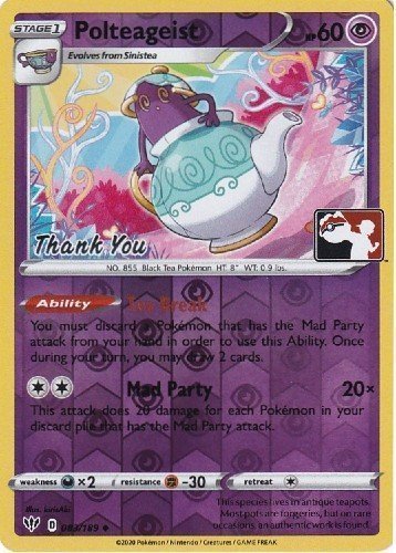 Polteageist (083/189) (Thank You Promo) [Sword & Shield: Darkness Ablaze] | Jomio and Rueliete's Cards and Comics