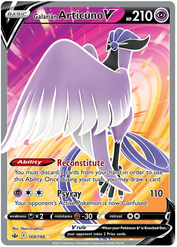 Galarian Articuno V (169/198) [Sword & Shield: Chilling Reign] | Jomio and Rueliete's Cards and Comics