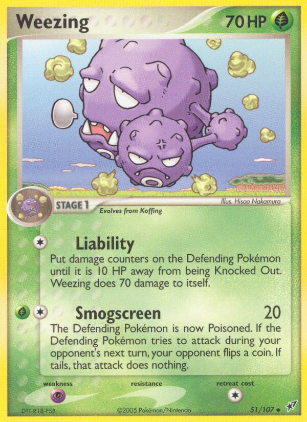 Weezing (51/107) [EX: Deoxys] | Jomio and Rueliete's Cards and Comics