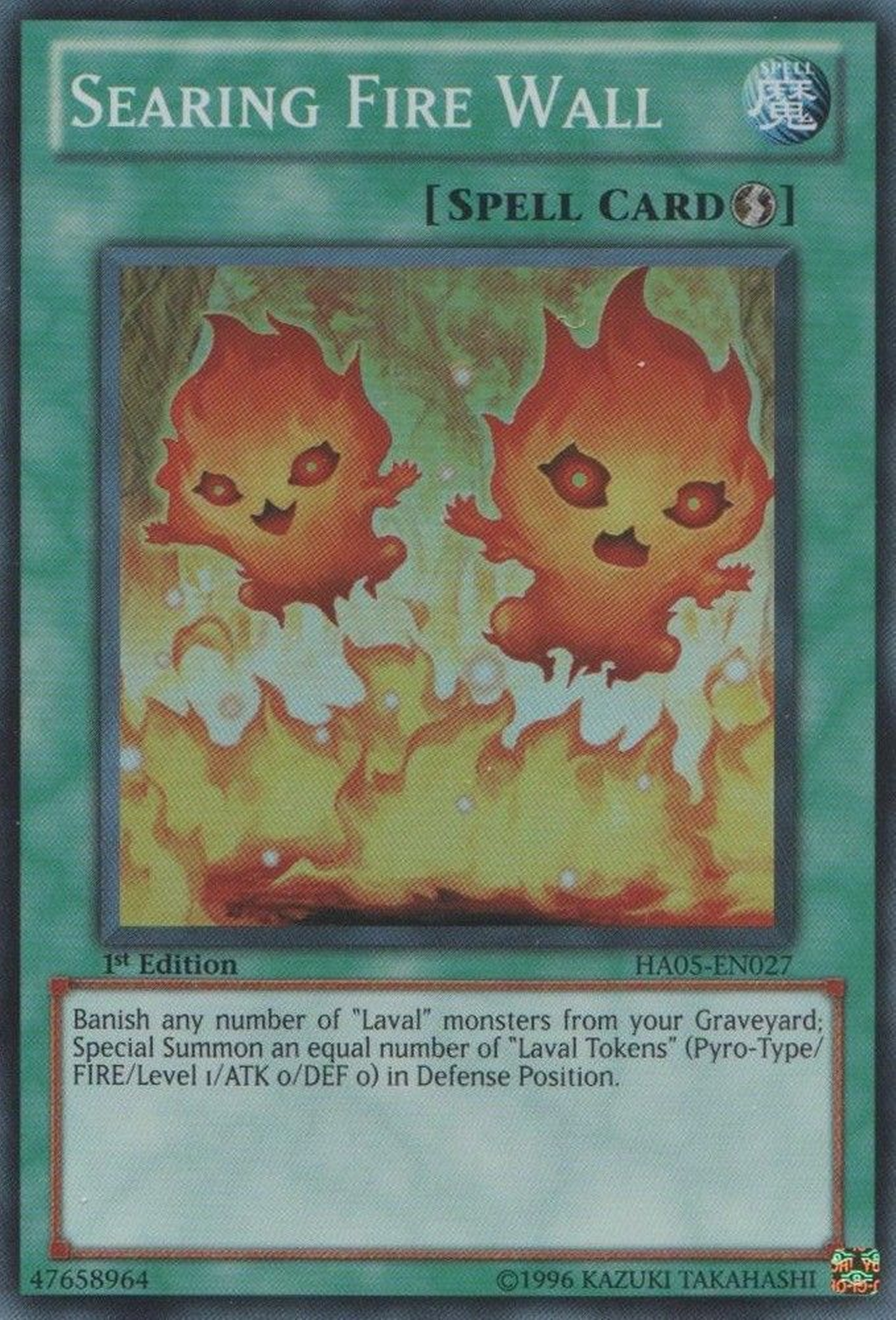 Searing Fire Wall [HA05-EN027] Super Rare | Jomio and Rueliete's Cards and Comics