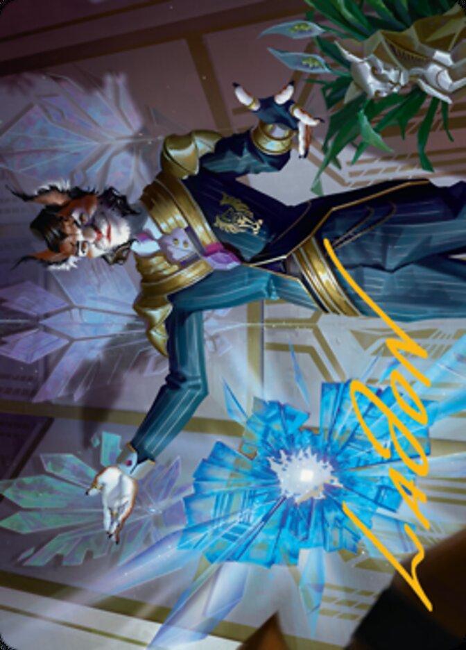 Kros, Defense Contractor Art Card (Gold-Stamped Signature) [Streets of New Capenna Art Series] | Jomio and Rueliete's Cards and Comics