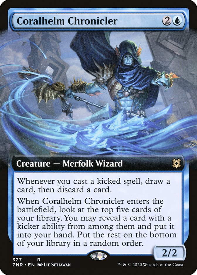 Coralhelm Chronicler (Extended Art) [Zendikar Rising] | Jomio and Rueliete's Cards and Comics