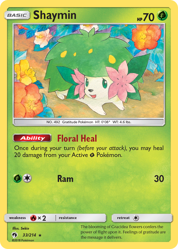 Shaymin (33/214) [Sun & Moon: Lost Thunder] | Jomio and Rueliete's Cards and Comics