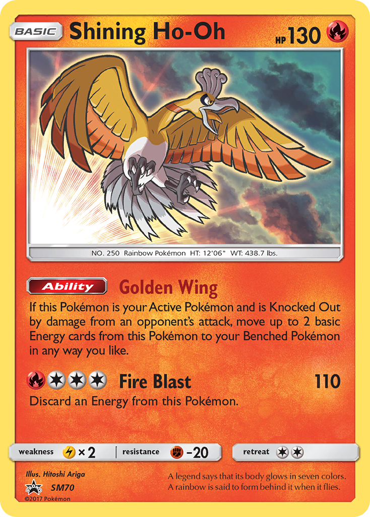 Shining Ho-Oh (SM70) [Sun & Moon: Black Star Promos] | Jomio and Rueliete's Cards and Comics