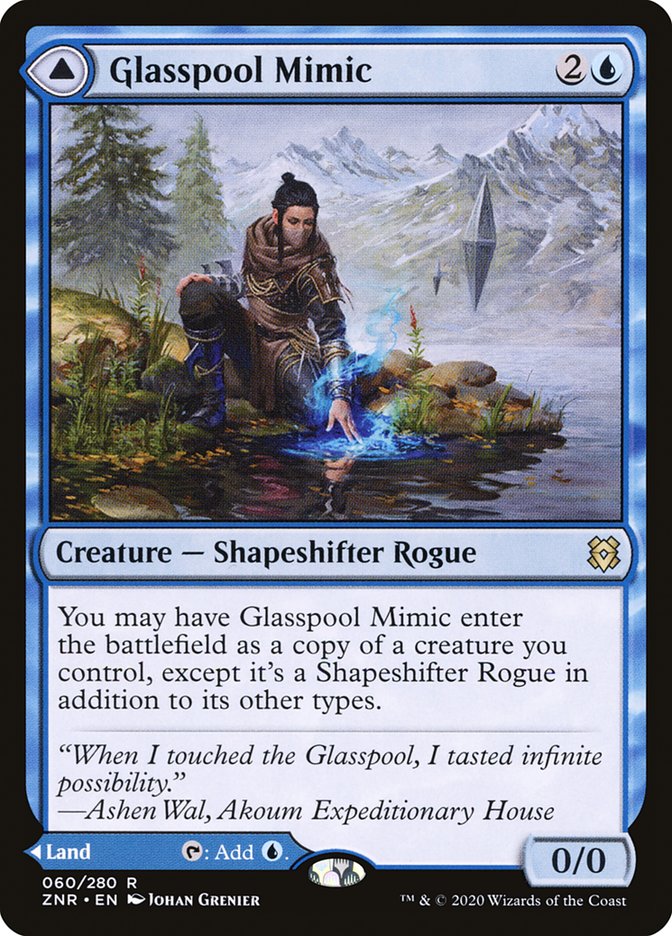 Glasspool Mimic // Glasspool Shore [Zendikar Rising] | Jomio and Rueliete's Cards and Comics