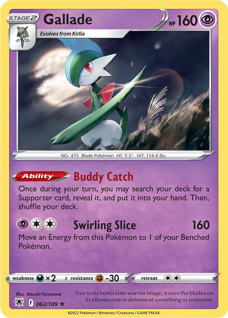 Gallade (062/189) [Sword & Shield: Astral Radiance] | Jomio and Rueliete's Cards and Comics