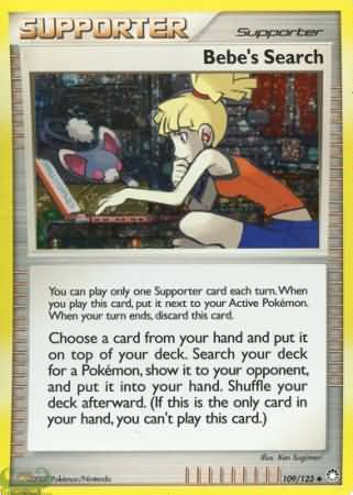 Bebes Search (109/123) (Cosmos Holofoil) [Diamond & Pearl: Mysterious Treasures] | Jomio and Rueliete's Cards and Comics