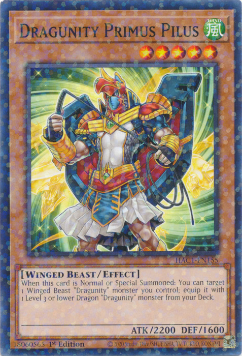 Dragunity Primus Pilus (Duel Terminal) [HAC1-EN155] Common | Jomio and Rueliete's Cards and Comics