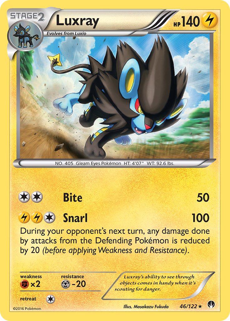 Luxray (46/122) (Cracked Ice Holo) [XY: BREAKpoint] | Jomio and Rueliete's Cards and Comics